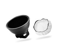 Plyisty Softbox Flash Quadrato, Riflettore da 15 Cm con Griglia a Nido D'ape e Diffusore, Facile da Installare per Luce Flash Stroboscopica, Hot Shoe Quadrato Universale