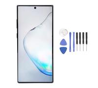 Plyisty Sostituzione Schermo per Note 10 Plus, Display LCD AMOLED da 6,8 Pollici Touch Digitizer Assembly con Strumenti, Schermo Intero Sensibile al Tocco 3D (Pole Screen) (Black)