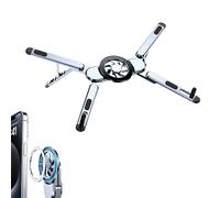 Plyisty Supporto per Telefono Pieghevole Magnetico 4 in 1, Supporto per Laptop e Tablet per Telefono IOS, da Scrivania Portatile in Alluminio con Treppiede a Vite da 1/4",