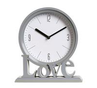 Plyisty Sveglia Analogica retrò Silenziosa per la Camera da Letto, Elegante Orologio da Scrivania Vintage per il Soggiorno, Piccolo Orologio da Tavolo a Batteria per la Notte (20,6*18,5*6 cm AMORE