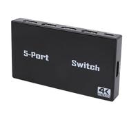Plyisty Switcher Interfaccia Multimediale HD, Splitter 5 in 1 Uscita 4K 30Hz con Telecomando e Tasto Manuale, Supporta HDCP 1.4 RGB 3D True HD DTS, per Console di Gioco Lettori