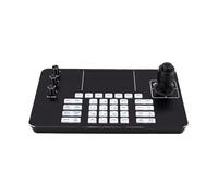 Plyisty Tastiera Controller Telecamera PTZ con Schermo LCD da 5 Pollici, Joystick 4D e Manopola di Controllo 3D per Telecamere IP VISCA, Console di Controllo PTZ Multicamera (Spina europea)