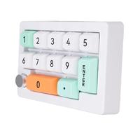 Plyisty Tastiera da Gioco Meccanica da 12 Tasti, Tastiera Portatile di Retroilluminazione RGB con Controllo della Manopola Joystick, Batteria Ricaricabile, Presa di Swap a Caldo (WHITE)