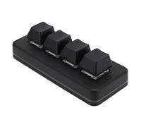 Plyisty Tastiera Macro di Programmazione a 4 Tasti, Tastiera da Gioco Meccanica RGB con Tasto S Multifunzionale, Connessione USB Cablata per Computer