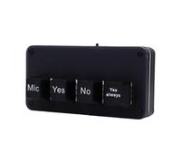 Plyisty Tastiera Macro Wireless 4 Tasti con Voce in Testo e Microfono | Interruttori Meccanici, Struttura in ABS, Batteria da 200 MAh, Programmabile per Programmazione AI e Input Vocale, Plug and