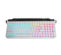 Plyisty Tastiera Meccanica per Macchina da Scrivere con Interruttore Rosso, Tastiera da Gioco Retroilluminata RGB a 100 Tasti con Supporto per Tablet, 5.1, USB Cablata, per, OS X,