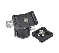 Plyisty Testa a Sfera per Treppiede da 25 Mm, Morsetto a Leva a Sgancio Rapido con una Mano, Carico da 5 Kg Testa a Sfera per Fotocamera in Alluminio CNC con Piastra Arca Swiss per