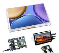 Plyisty Touch Screen Resistivo da 5 Pollici, Display LCD 1024x600, Interfaccia HDMI, Supporto per Ubuntu, Kali, Retropie, Monitor HDMI per Wins 11 10 8.1 8 7