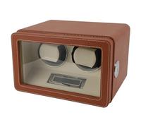 Plyisty Utilizzare la Custodia di Stoccaggio, Il Doppio Automatico 10 -w -mikrofiber Leder Leder herzbetrieb Connettore USB per la Decorazione Domestica (Brown)