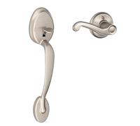 Plymouth Front Entry Handle flair right-handed interior Lever (satin nickel) FE285 ply 619 FLA RH by Schlage Lock Company