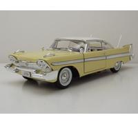 Plymouth Fury 1958 Giallo Bianco Modellino Auto 1:18 MotorMax