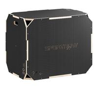 Plyo Box in Legno 3 Box per Allenamento in Casa Palestra 76x61x51cm Nero DecHome