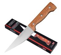 Plys Coltello professionale per tagliare le ossa da 13,5 cm, coltello per disossare per tagliare la carne in modo compatto, legno, impugnatura antiscivolo con design unico della lama