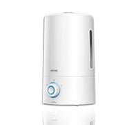 PM Company MPM MNP-03 - Umidificatore a ultrasuoni Silenzioso, Oli Essenziali, 300 ml/h, Grande, 5 Litri, Filtro in Ceramica, 30 m2, 50 Ore, Elettrico, Bianco