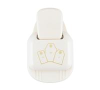 Vaessen Creative Creativo 3-in-1 punzone, 3 Formati, Etichette rettangolari, Metallo/Plastica, Bianco/Viola, 9,5 x 14,5 x 14,5 x 6 cm