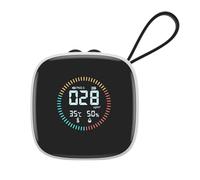 PM2.5 Detector Air Quality Monitor, Portable Indoor LED Display with Strap, Multipurpose Home Humidity Tester for Bedrooms, Living Areas