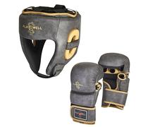 Pma Premium Vintage Serie 199ml Mma Sparring Guanti Protezione Testa Gear Mix Di