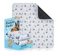 PmakeEorT Tappetini Lavabili per Cani 120x120 cm, 2 Pezzi Lavabili Traversine Cani, Tappetini Assorbenti per Cani A Prova di Perdite e Antiscivolo, Asciugatura Rapida