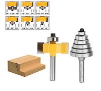 Pmandgk 1/4 - Frustello per rabbeting con 6 cuscinetti per diverse profondità 1/8, 1/4, 5/16, 3/8, 7/16, 1/2