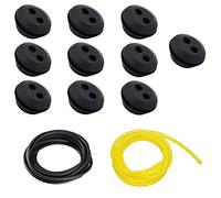 Pmandgk 10 occhielli in gomma per serbatoio carburante, con 2 fori, con tubo per il tubo del carburante, per decespugliatore e tagliaerba