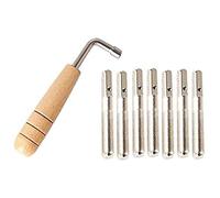 Pmandgk Perni di Accordatura da 7 Pezzi con Chiave per Accordatura Un Forma di L per Corde per Arpa di Lira e Altri Strumenti Un Corde Primitivi