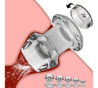 PMBNCF SM Hollow Anal Plug Set Tunnel Anale Aperto S/M/L/XL/XXL Butt Plug con Stopper, Anale Vagina Espansione Hollow Plug Anale Butt Plug SM Sex Toys for Donne Uomini(S+M)