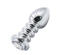 PMBNCF SM Sex Plug anale for uomo e donna XXL Plug anale in metallo con cristallo Plug anale a forma di vite Plug anale multi-nodo Grande Plug anale for donne Giocattoli sessuali for uomini e donne