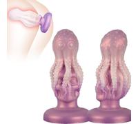 PMBNCF SM Silicone Octopus Tentacle Dildo Anale con Ventosa Morbido Tentacolo Anale Plug Butt Plug Dilatatore Ano Punto G Giocattolo Sessuale Anale for Uomini Donne(S+m+l+xl)