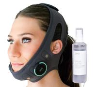 PMD Beauty SMAS - Fascia massaggiante per sollevamento pesi, fascia di compressione di alta qualità con tecnologia di tonificazione e contorno del viso a mani libere, con nebbia di fiala di collagene