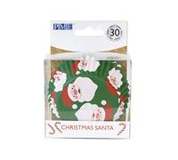 PME BC801 Natalizi Pirottini Rivestiti in Alluminio-Babbo Natale (30 unità), Paper, Bianco