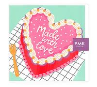 PME Biglietto di auguri per torta a forma di cuore "Made With Love"