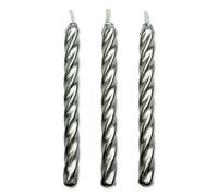PME CA020 Candeline Spirle per Torte, Cera, Argento, 0.5 x 0.5 x 6.2 cm
