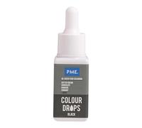 PME Cake Colour Drops Neri | Colorante Alimentare a Base di Olio (20 ml)