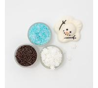 PME Cake Kit Decorazione Pupazzo di Neve per Cioccolata Calda | 6 Marshmallow Pupazzo di Neve e 3 Bustine di Confettini Festivi | Set Natalizio per Bevande Calde Magiche (260g)
