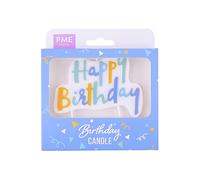 PME - Candele di Compleanno - Happy Birthday - Blu Pastello
