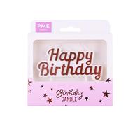 PME - Candele di Compleanno - Happy Birthday - Oro Rosa