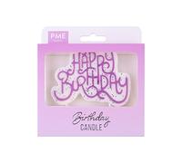 PME - Candele di Compleanno - Happy Birthday - Rosa Glitter