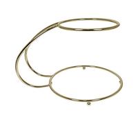 PME CSG587 Alzata a Forma di C per Torte a 2 Piani, Acciaio, Oro, 43 x 30 x 26 cm