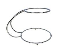 PME CSS586 Alzata a Forma di C per Torte a 2 Piani, Acciaio, Argento, 43 x 30 x 26 cm