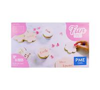 PME FF60 Fun Fonts-Cupcake And Cookie Stamping Set for Cake Design, 66 Pieces, Collection 3, Plastic, Arancione Pallido