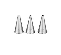 PME Jem NZ1001 - Set di 3 beccucci in acciaio inox, colore: argento