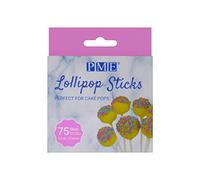 PME LS170 Bastoncini per Lollipop e Cake Pops, Plastica, Trasparente, 0.3 x 0.3 x 9.5 cm, 75 unità