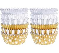 PME Natalizi Pirottini rivestiti in Alluminio - Metallici Oro & Argento (100 unità) (Confezione da 2)