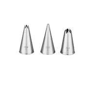 PME NZ1005 - Set di ugelli Jem, collezione Dots & Shells, confezione da 3, in acciaio INOX