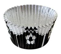 PME - Pirottini in Alluminio Nero per Cupcake e Muffin, Fantasia Calcio, 30 Pezzi