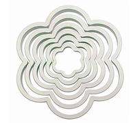 PME PNF1 Tagliapasta e Tagliabiscotti a Forma di Fiore, Bianco, 6 unità