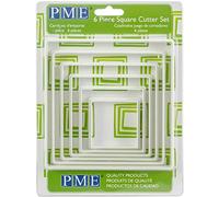 PME PNS4 Tagliapasta e Tagliabiscotti Quadrato, Bianco, 6 unità