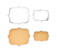 PME Set di 2 stampi per biscotti e torte, colore: argento