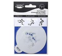 PME Set di 3 stencil a forma di calciatore per decorare torte e biscotti