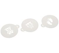 PME - Set di 3 stencil per bambini, 0,1 x 10 x 15,7 cm